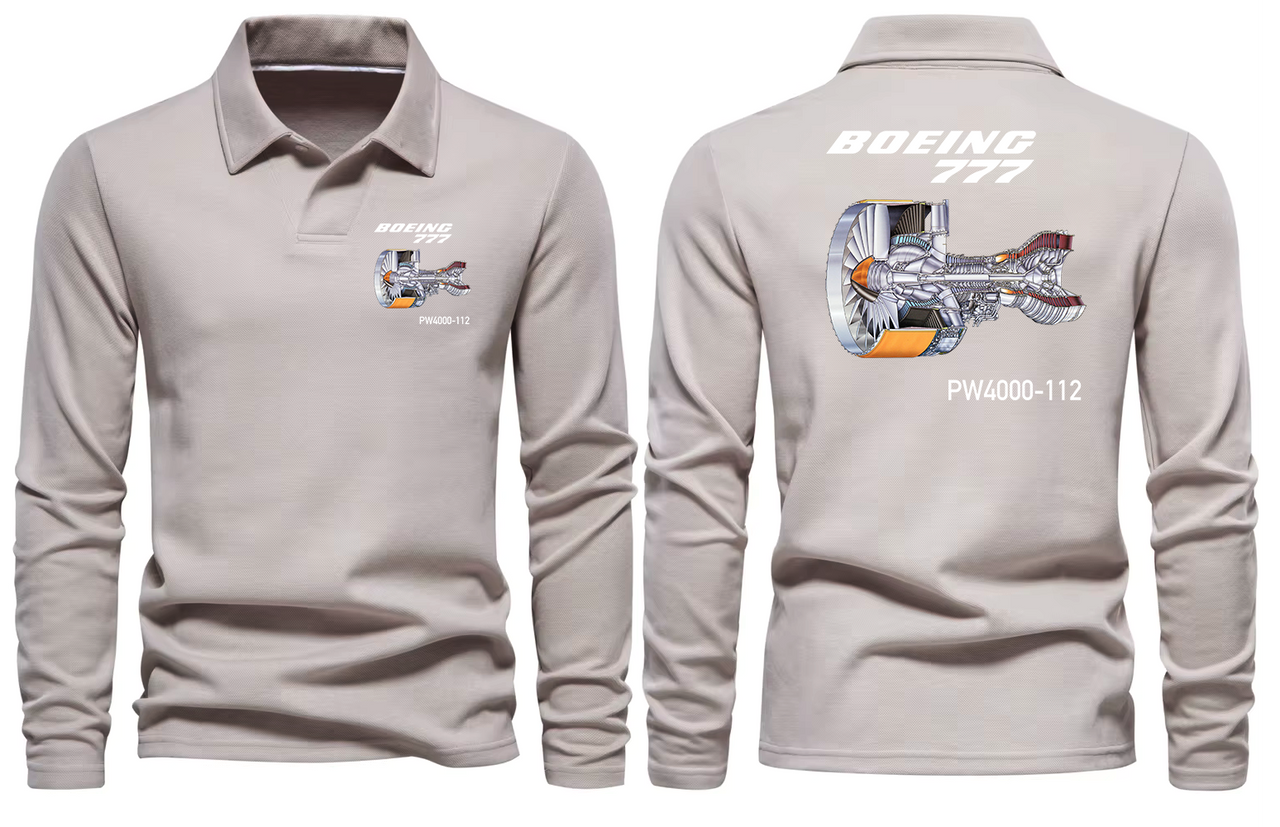 BOEING 777 PW400-112 LONG SLEEVE  POLO