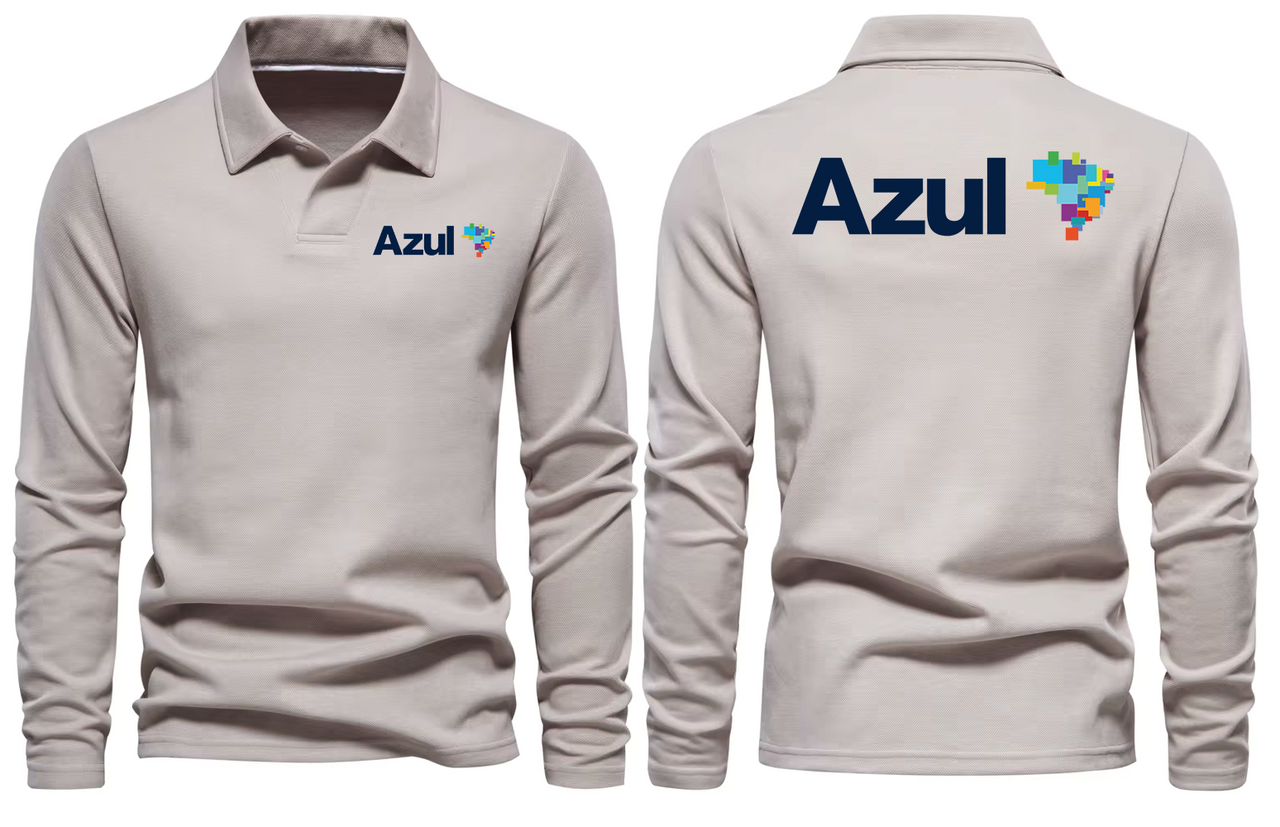 AIR AZUL AIRLINES LONG SLEEVE  POLO