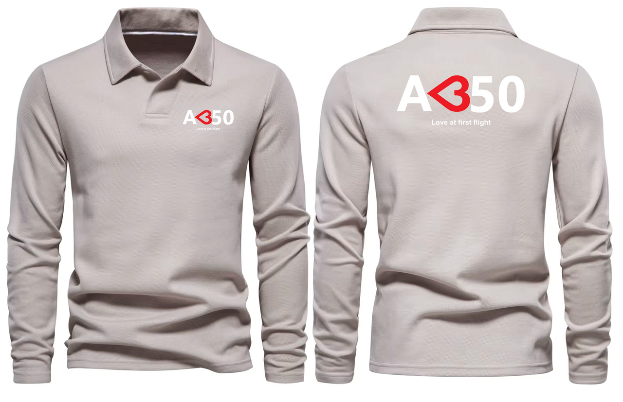 AIRBUS A350 LONG SLEEVE  POLO