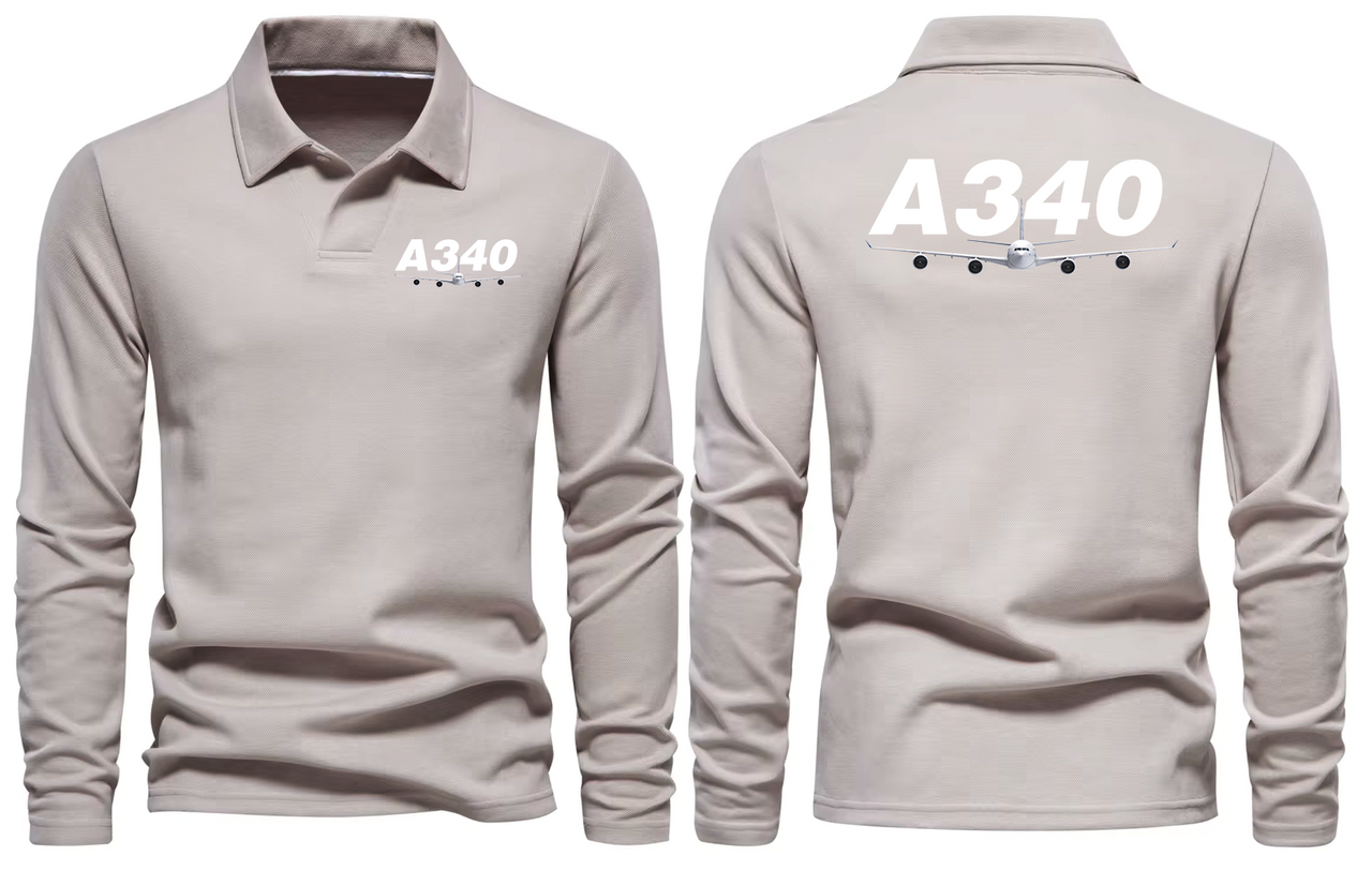 AIRBUS A340 LONG SLEEVE  POLO