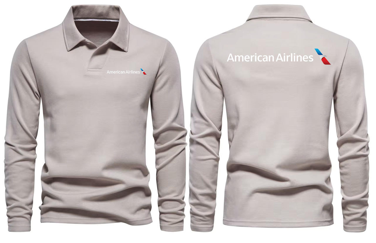 AMERICAN AIRLINES LONG SLEEVE  POLO 01