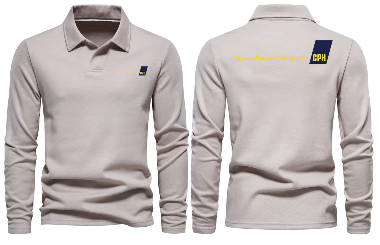 AER CPH AIRPORT LONG SLEEVE  POLO