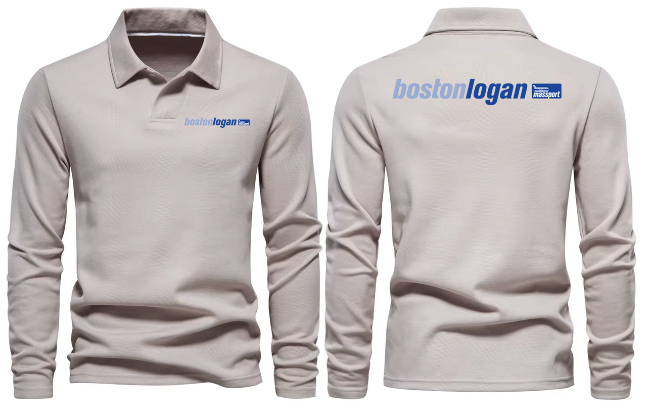 AER BOSTON AIRPORT LONG SLEEVE  POLO