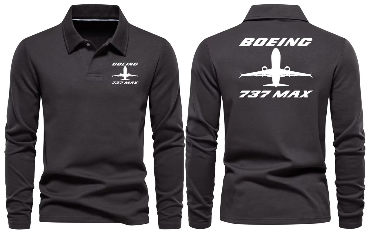 BOEING 737 MAX LONG SLEEVE  POLO