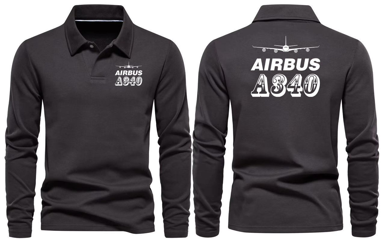 AIRBUS A340 LONG SLEEVE  POLO