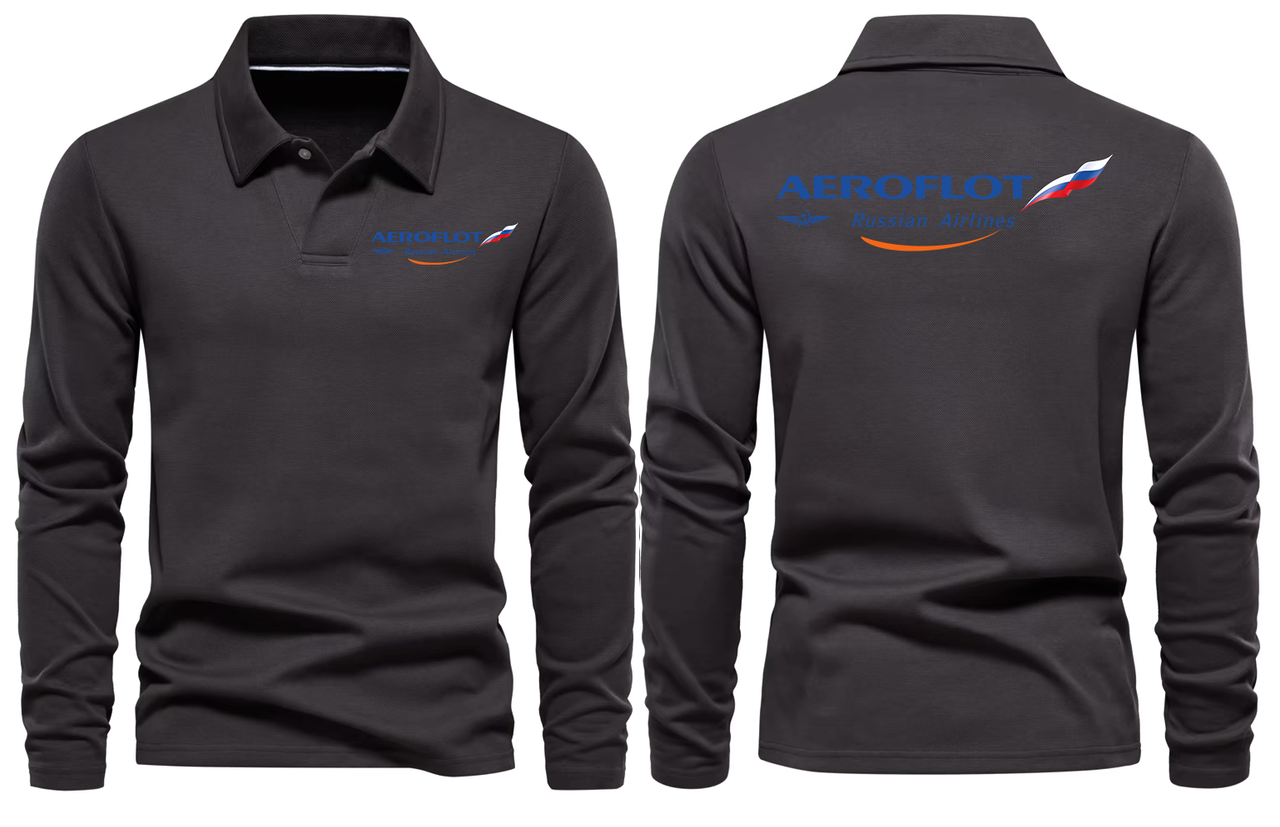 RUSSIAN AIRLINES LONG SLEEVE  POLO