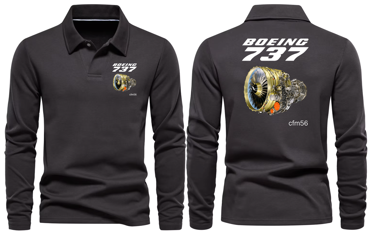 BOEING CFM 56 LONG SLEEVE  POLO