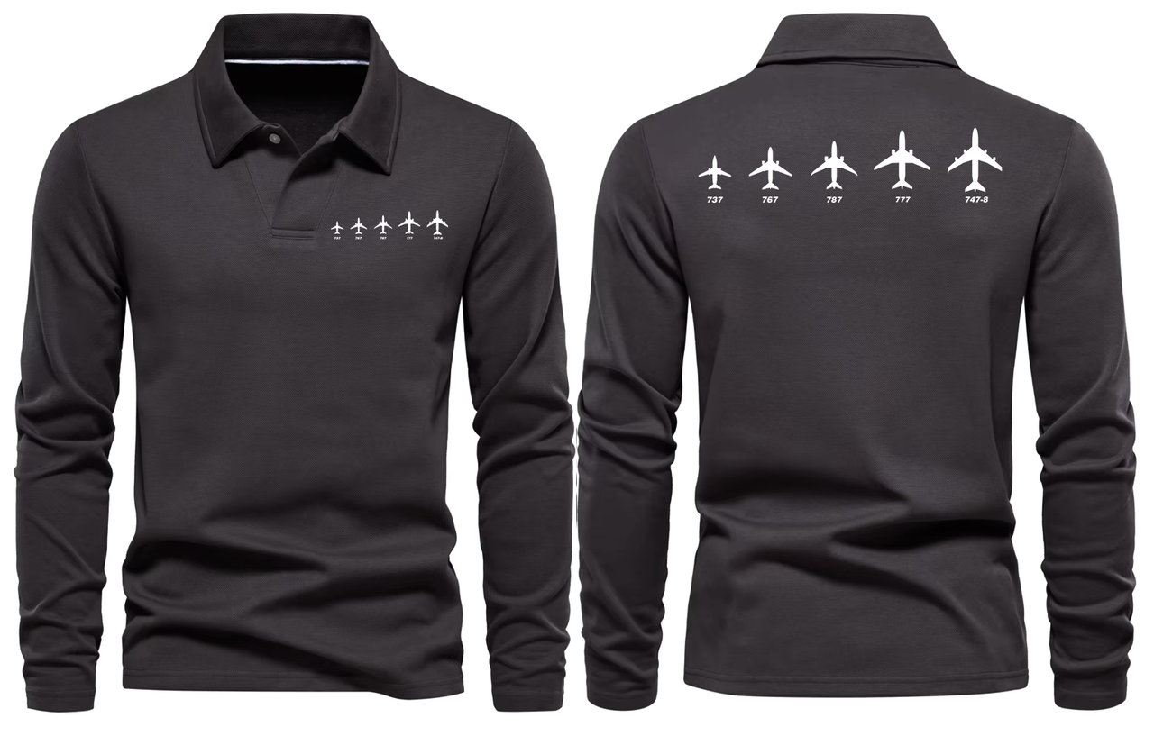 BOEING FAMILY LONG SLEEVE  POLO