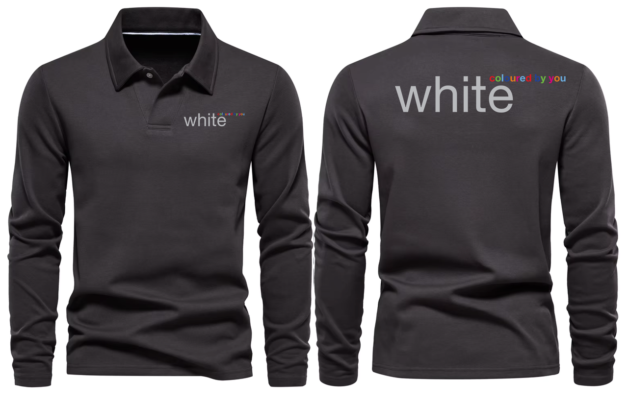 WHITE  LONG SLEEVE  POLO