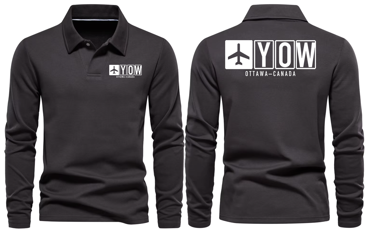 YOW AIRPORT LONG SLEEVE POLO