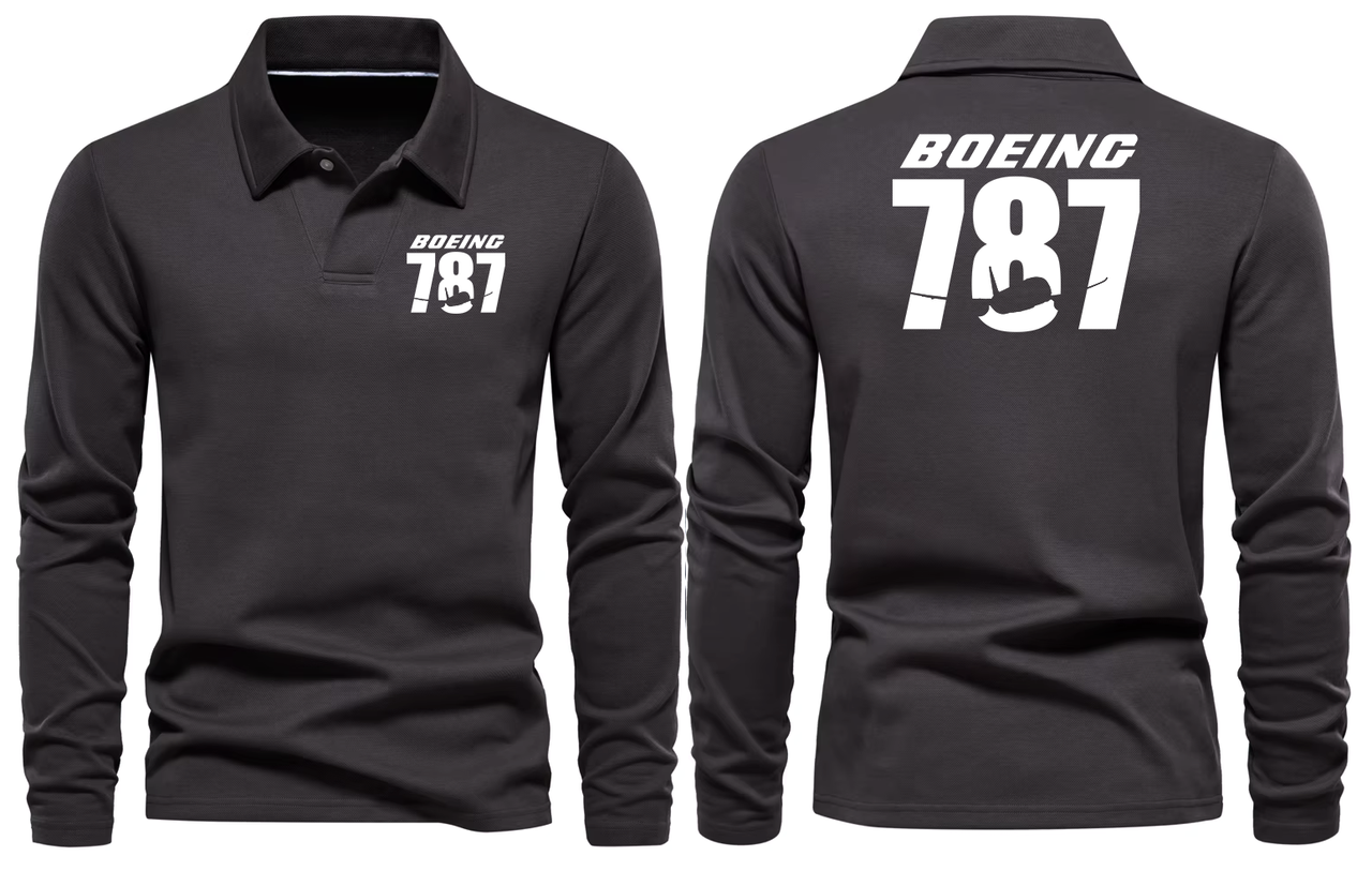 BOEING 787  LONG SLEEVE  POLO