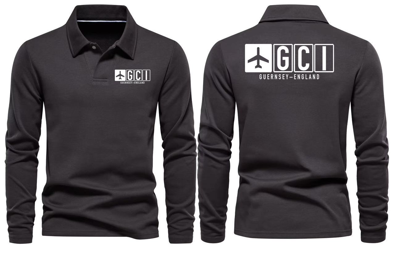GCI AIRPORT LONG SLEEVE POLO