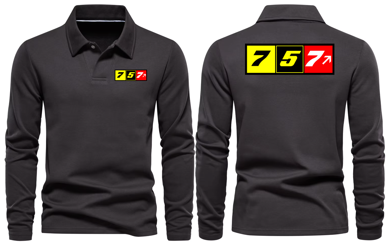 BOEING 757 LONG SLEEVE  POLO