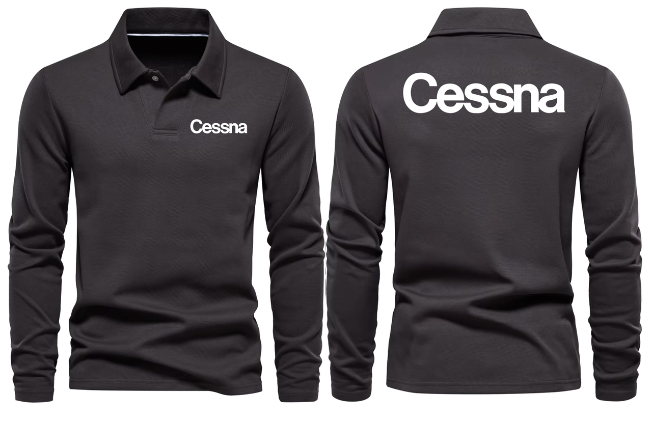 CESSNA LOGO LONG SLEEVE  POLO