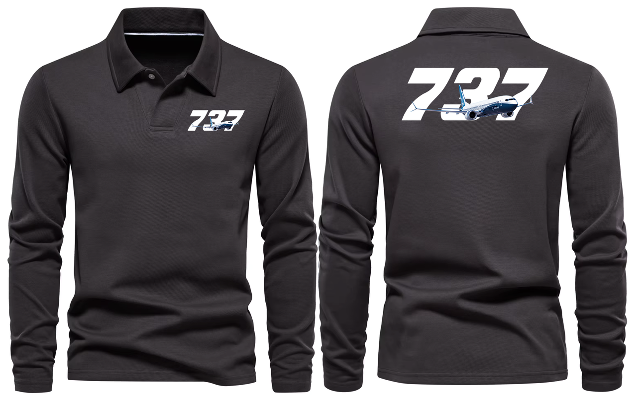 BOEING 737 LONG SLEEVE  POLO