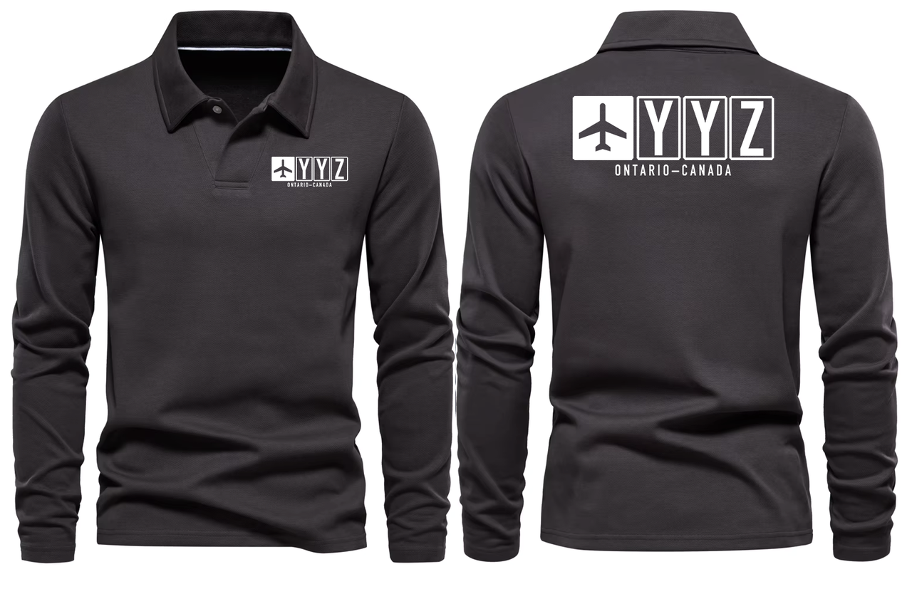 YYZ AIRPORT LONG SLEEVE POLO 1