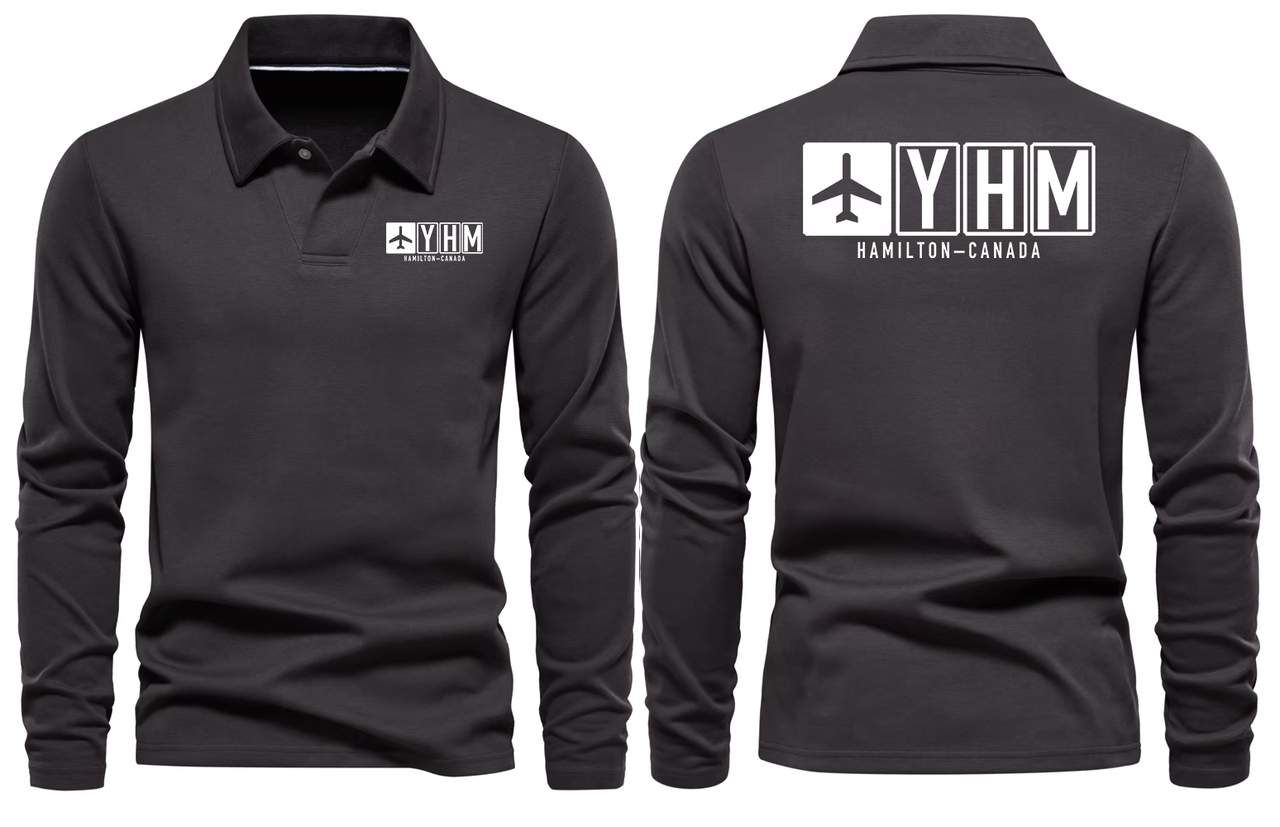 YHM AIRPORT LONG SLEEVE POLO