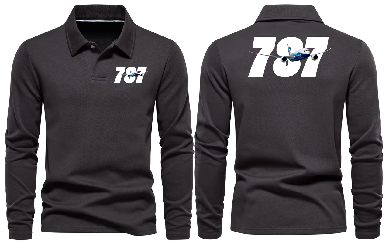 BOEING 787  LONG SLEEVE  POLO