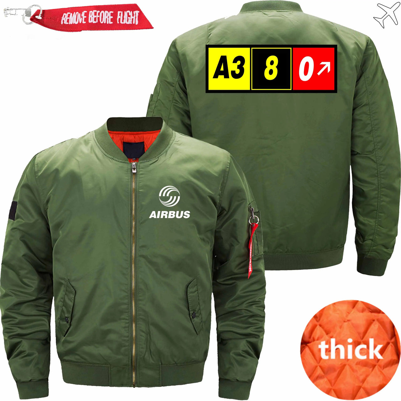 AIRBUS A380 Ma-1 Bomber Jacket Flight Jacket Aviator Jacket THE AV8R