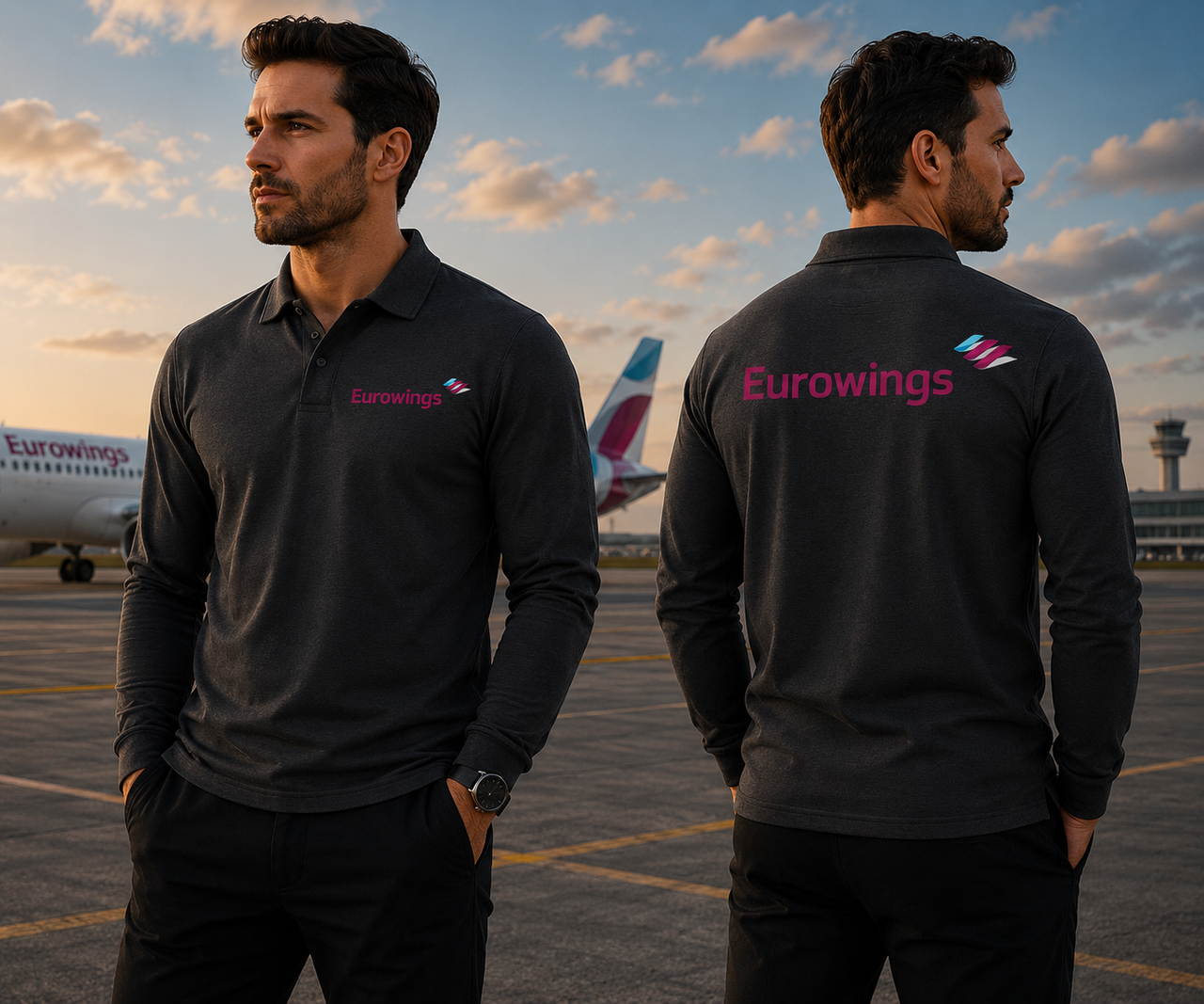 EUROWINGS LONG SLEEVE  POLO 1