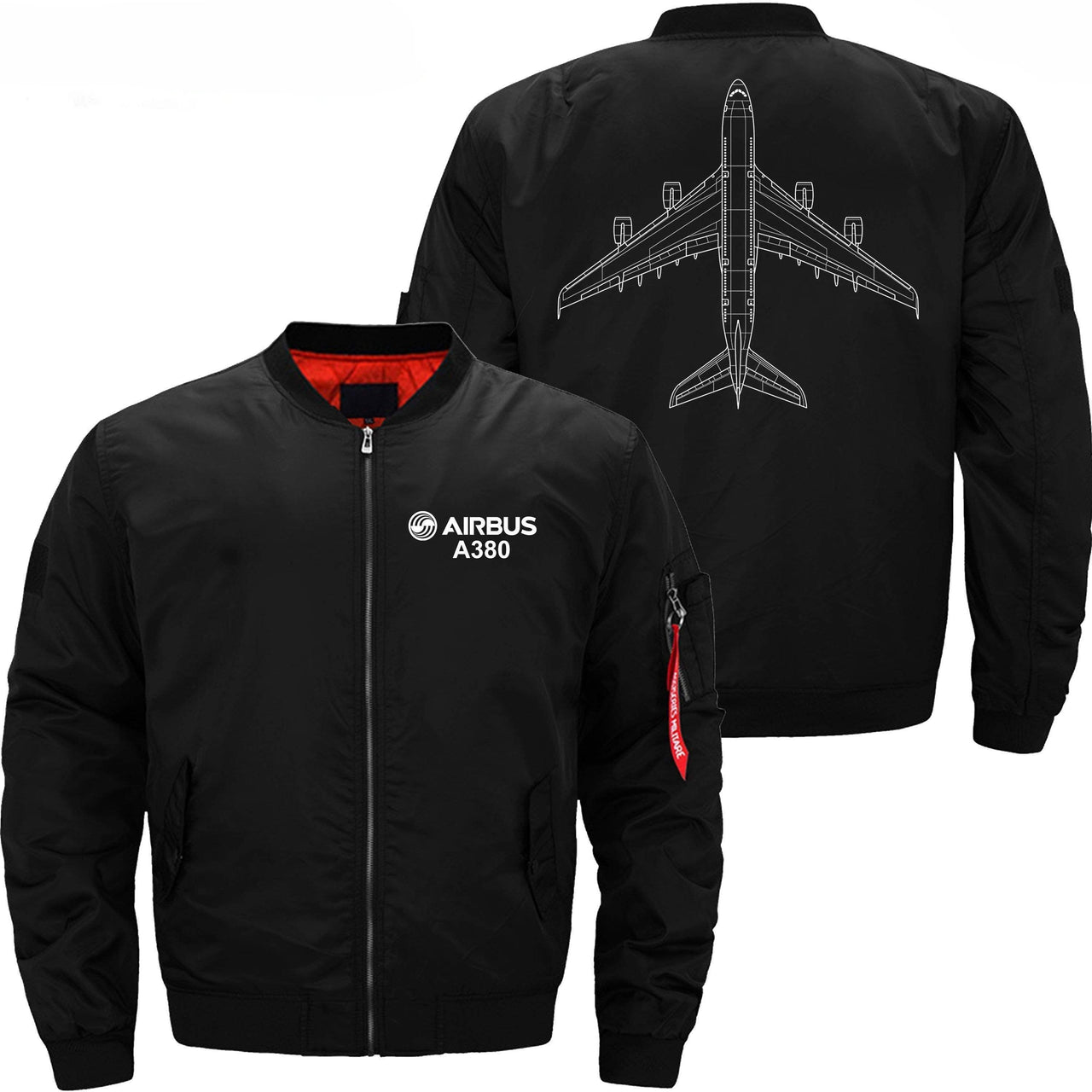 AIRBUS A380 DIAGRAM Ma-1 Bomber Jacket Flight Jacket Aviator Jacket THE AV8R