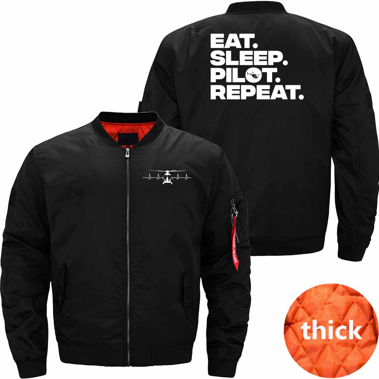 HELICOPTER Ma-1 Bomber Jacket Flight Jacket Aviator Jacket THE AV8R