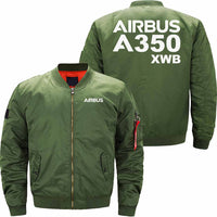 Thumbnail for AIRBUS A350 XWB Ma-1 Bomber Jacket Flight Jacket Aviator Jacket THE AV8R