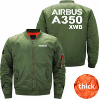 Thumbnail for AIRBUS A350 XWB Ma-1 Bomber Jacket Flight Jacket Aviator Jacket THE AV8R
