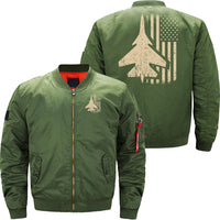 Thumbnail for American Flag USA Airplane Jet Fighter Patriotic  JACKET THE AV8R
