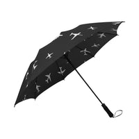 Thumbnail for AIRPLANES SILHOUETTES SEAMLESS PATTERN.  COPY SEMI-AUTOMATIC FOLDABLE UMBRELLA (MODEL U05) e-joyer