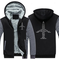 Thumbnail for AVIATION ALPHABET DESIGNED ZIPPER SWEATER THE AV8R