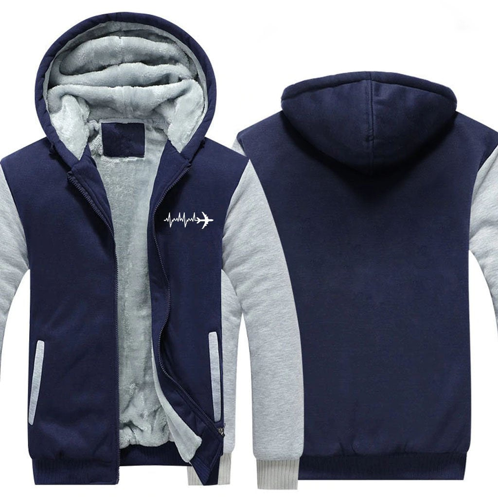 AVIATION HEARTBEAT DESIGNED ZIPPER SWEATER THE AV8R