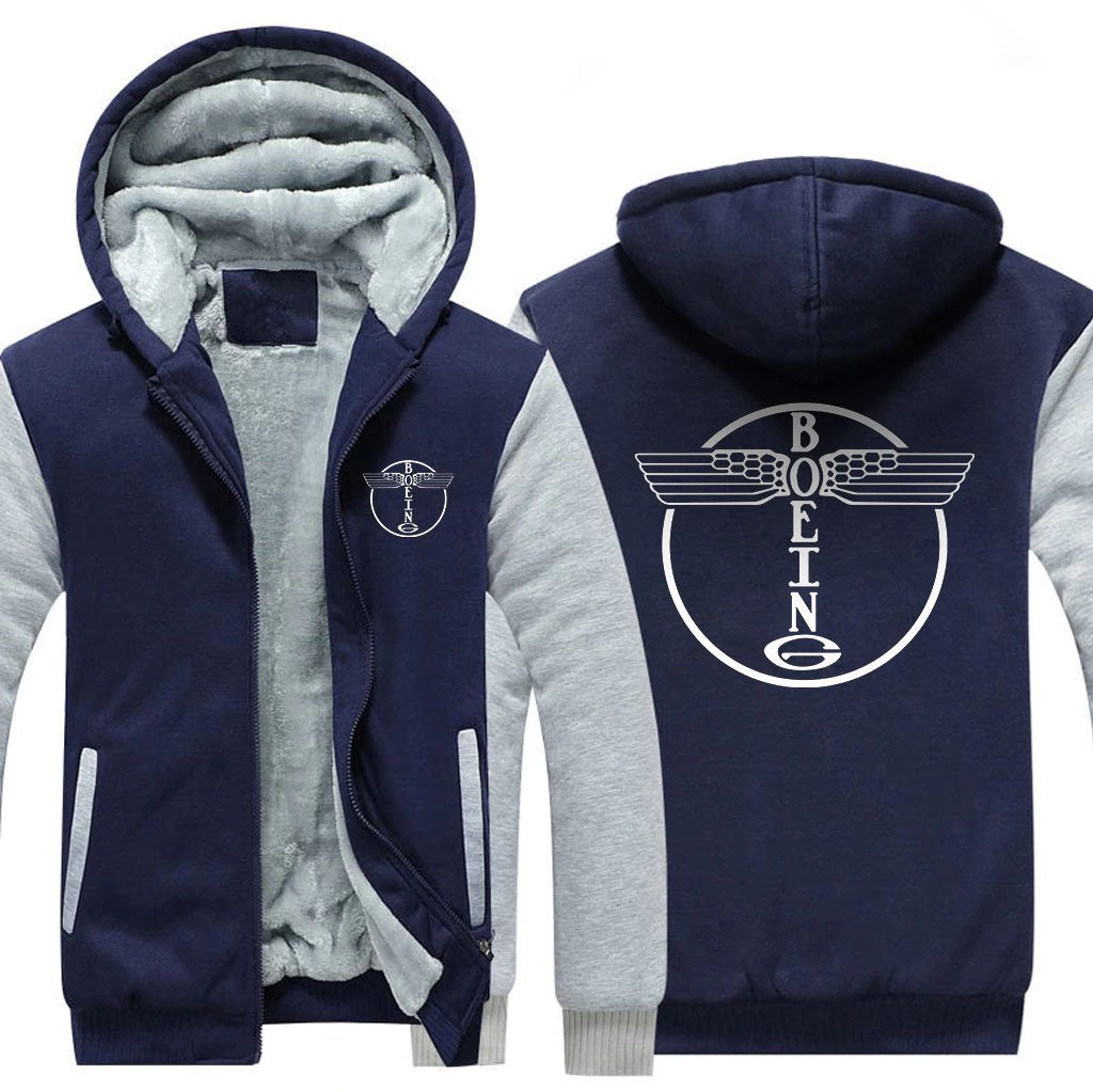 BOEING OLD LOGO DESIGNED ZIPPER SWEATER THE AV8R
