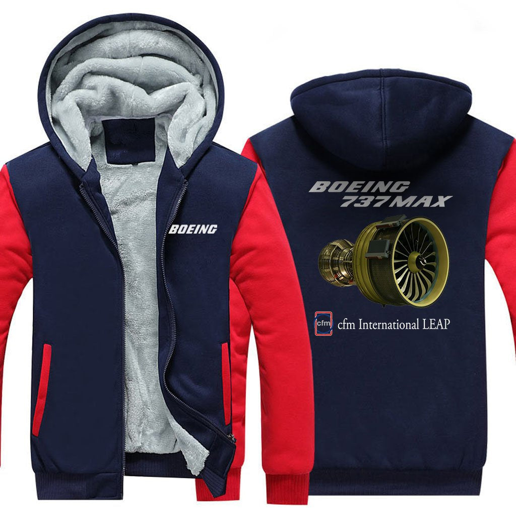 B737 CFM INTERNATIONAL LEAP DESIGNED ZIPPER SWEATER THE AV8R