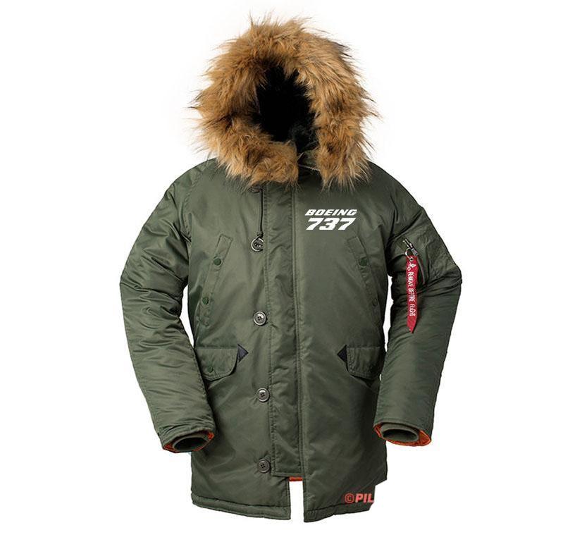 B737 CFM56 DESIGNED WINTER N3B PUFFER COAT THE AV8R