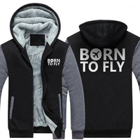 Thumbnail for BORN TO FLY DESIGNED ZIPPER SWEATER THE AV8R