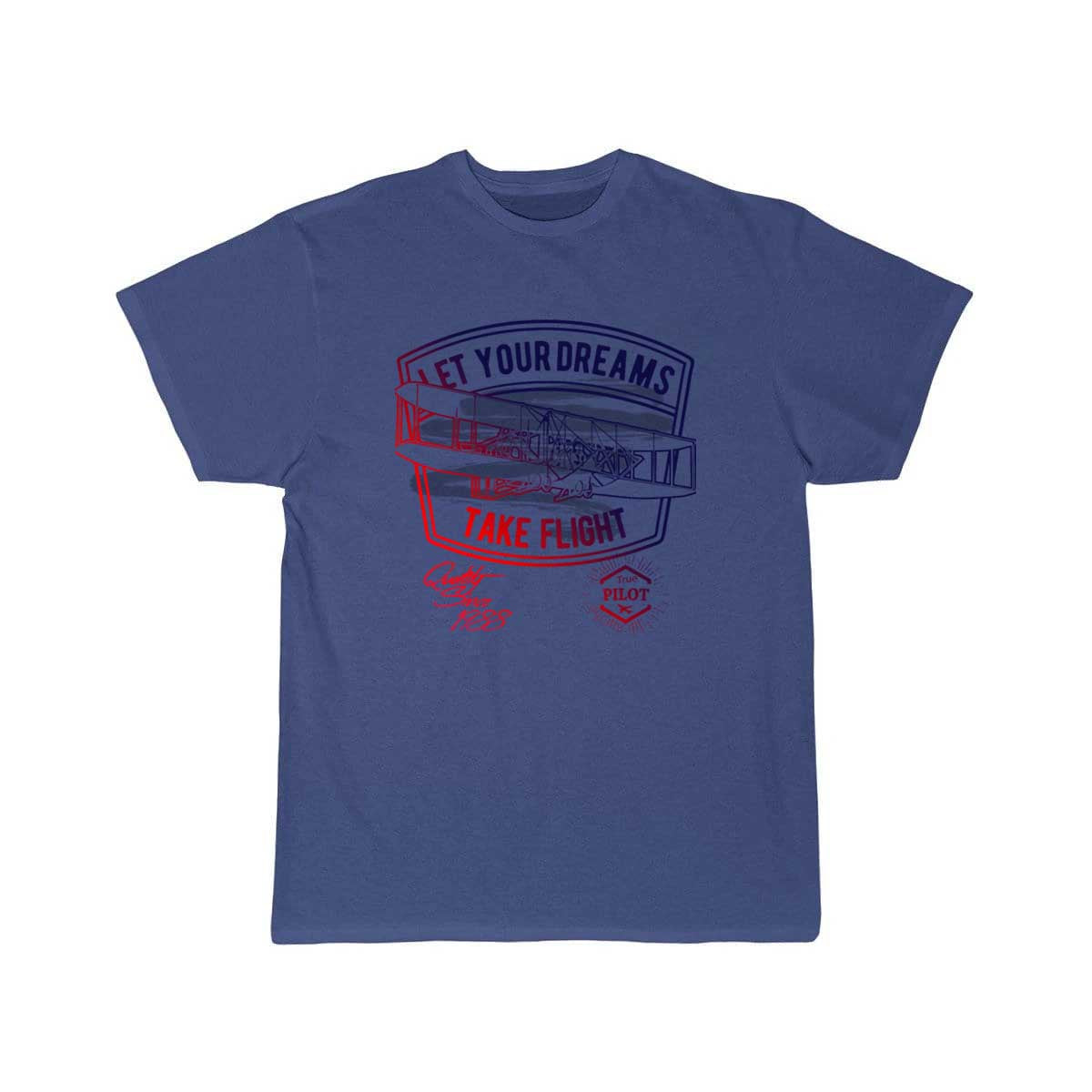 Take Flight Gradient Graphic Airplane T-SHIRT THE AV8R