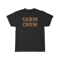 Thumbnail for Cabin Crew Leopard Print Letters T-SHIRT THE AV8R