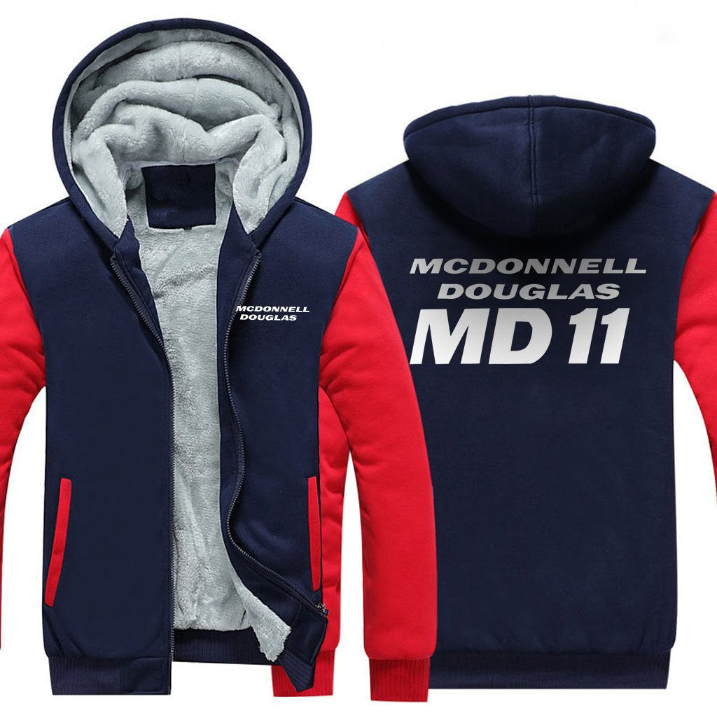 MCDONNELL DOUGLAS MD 11 DESIGNED ZIPPER SWEATER THE AV8R