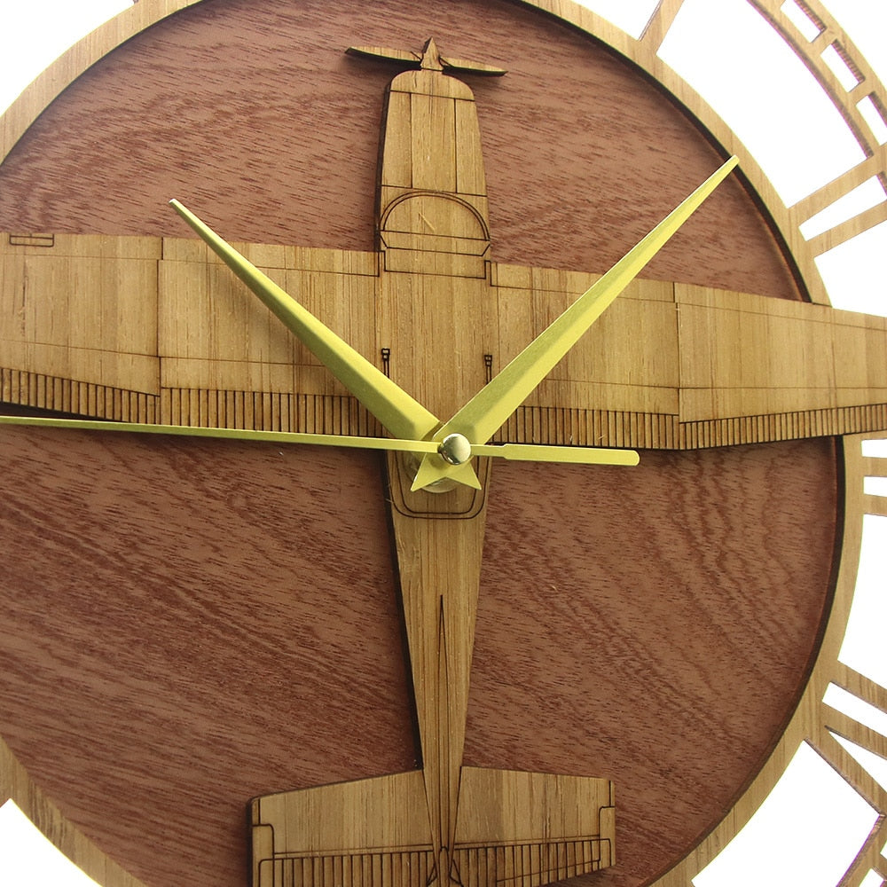 CESSNA 182 SKYLANE WOODEN WALL CLOCK THE AVIATOR