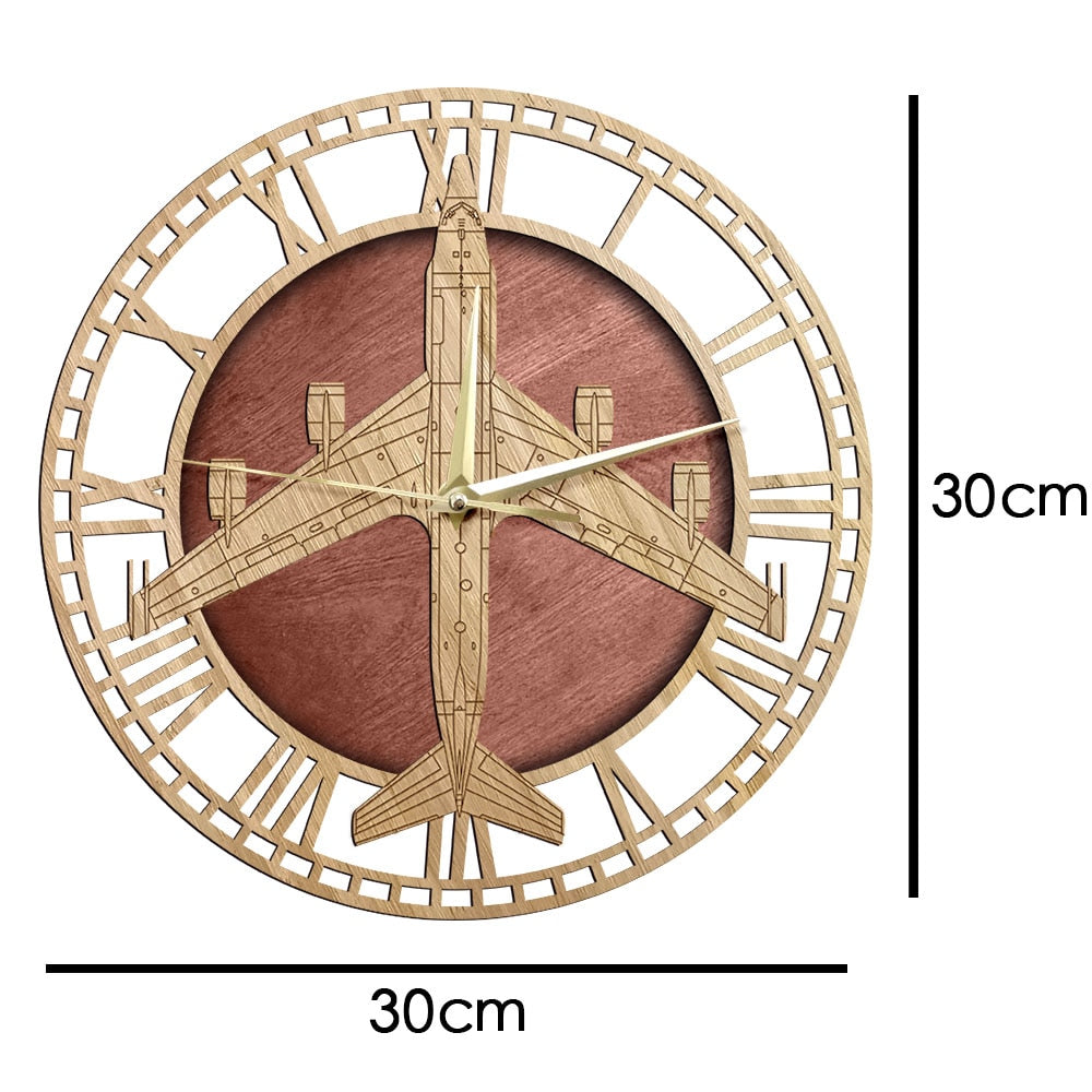 RC-135 Rivet Joint Wood Wall Clock THE AVIATOR
