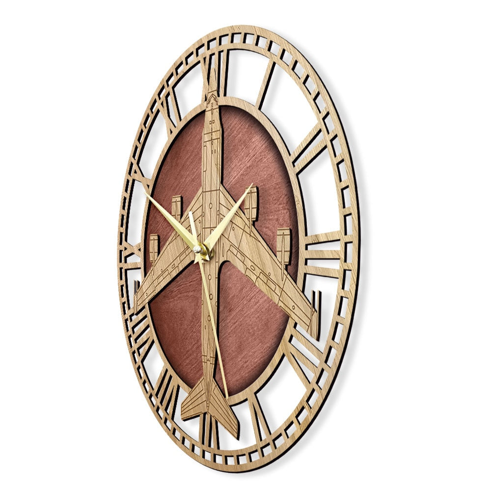 RC-135 Rivet Joint Wood Wall Clock THE AVIATOR