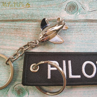 Thumbnail for Fashion Trinket Christmas Gift Aviation Pilot Keychain Aircraft Key Chain AV8R