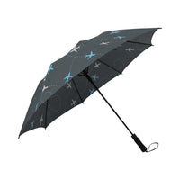 Thumbnail for TRAVEL AROUND THE WORLD AIRPLANE ROUTE SEMI-AUTOMATIC FOLDABLE UMBRELLA (MODEL U05) e-joyer
